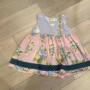 MATILDA JANE GIRLS SIZE 6 FLORAL SLEEVELESS TUNIC